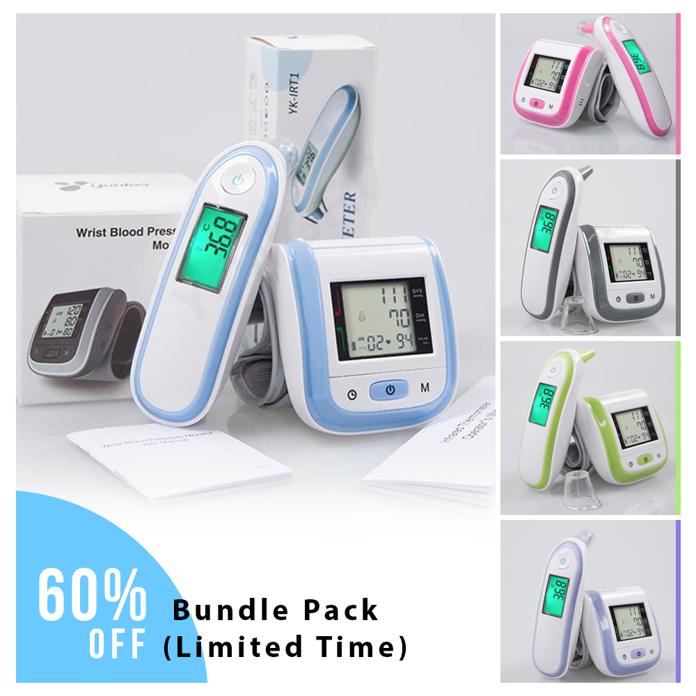 Blood Pressure Monitor + Infrared Ear Thermometer - Health Pack