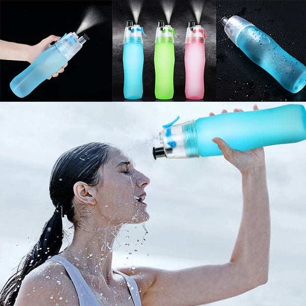 740ML  Sports Water Bottle Portable and  Spray Bottle  2 in 1