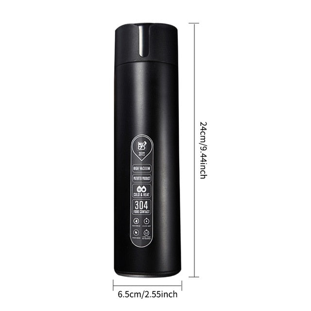 Stainless Steel Travel water bottle keep  Cold & Hot Lid Smart Digital Display