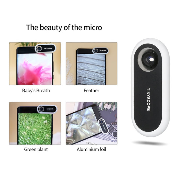 TINYSCOPE 20X-400X  Universal Portable Mobile Phone Microscope Lens for Android or iOS