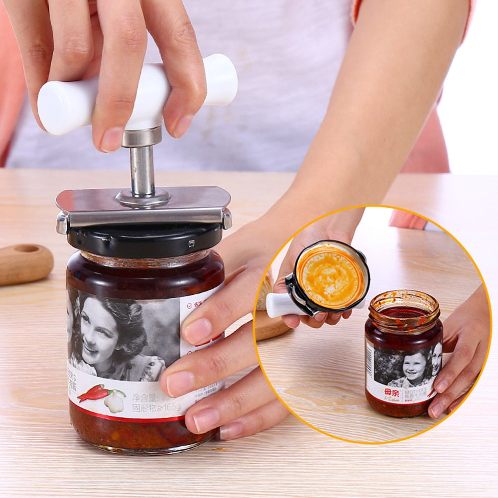 Stainless Steel Adjustable Glass Jar and bottle Opener